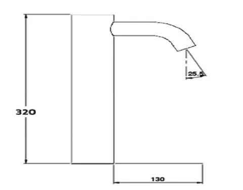 شیر روشویی هوشمند بلندا مدل HD15B ارتفاع 33