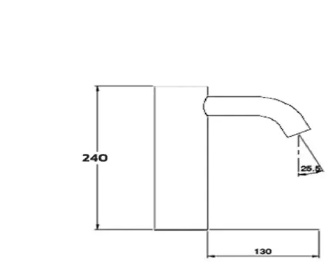 شیر روشویی هوشمند بلندا مدل HD15B ارتفاع 24