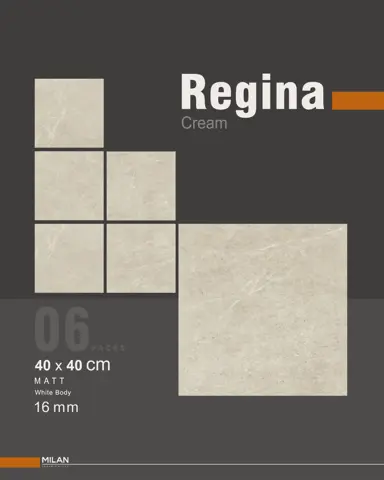 پرسلان ایفا سرام برند میلان طرح رجینا کرم مات سایز 40*40