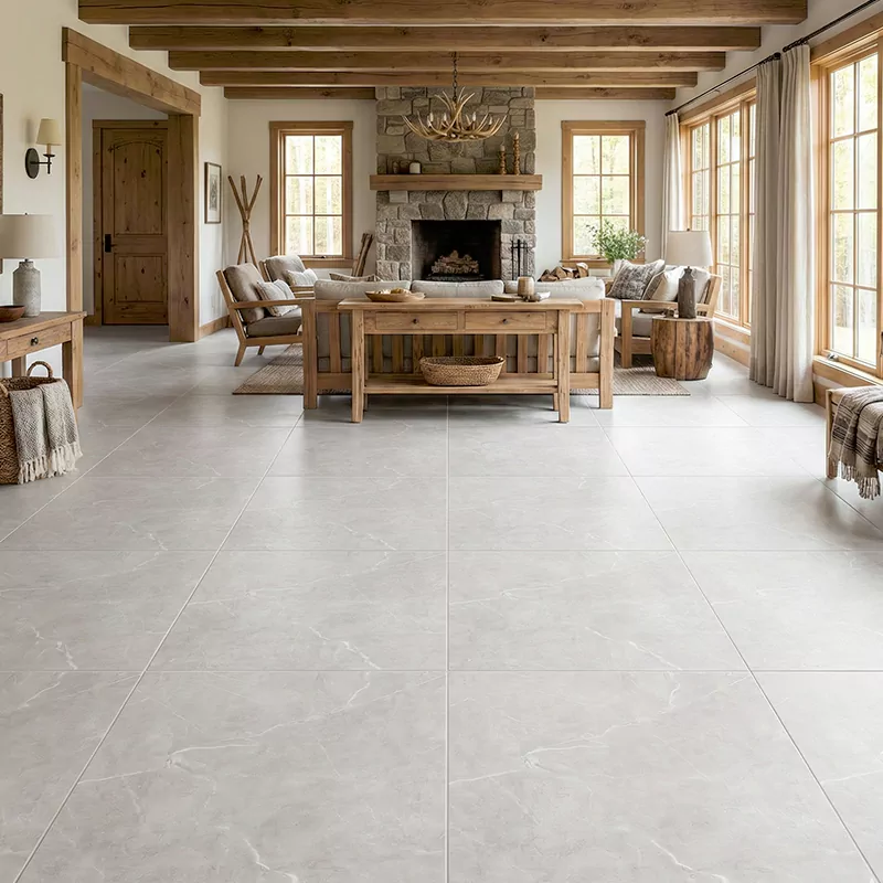 پرسلان صبا طرح تویگا طوسی روشن مات سایز 80*80