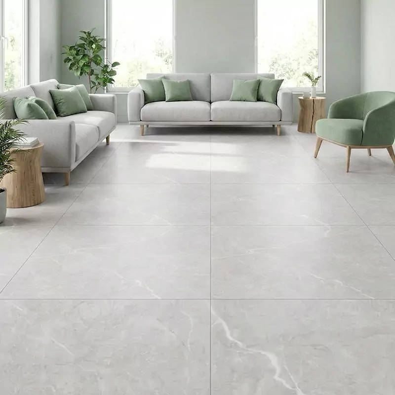 پرسلان صبا طرح تویگا طوسی روشن مات سایز 80*80