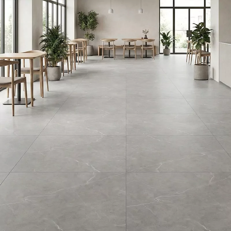 پرسلان صبا طرح تویگا طوسی روشن مات سایز 80*80