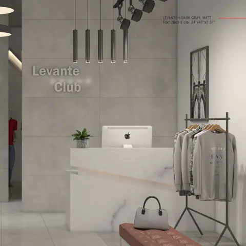 پرسلان الوند طرح لوانته طوسی تيره مات سایز 120*60