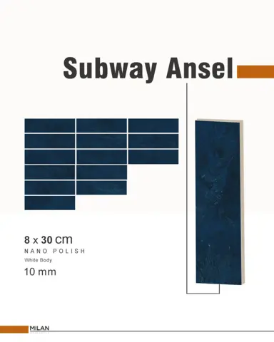سرامیک ایفا سرام برند میلان طرح سابوی آنسل نانو پولیش سایز 30*8