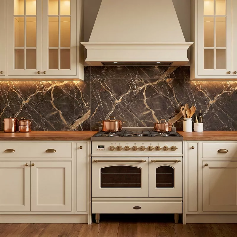 سرامیک ایفا سرام برند میلان طرح براندون قهوه ای پولیش سایز 120*60