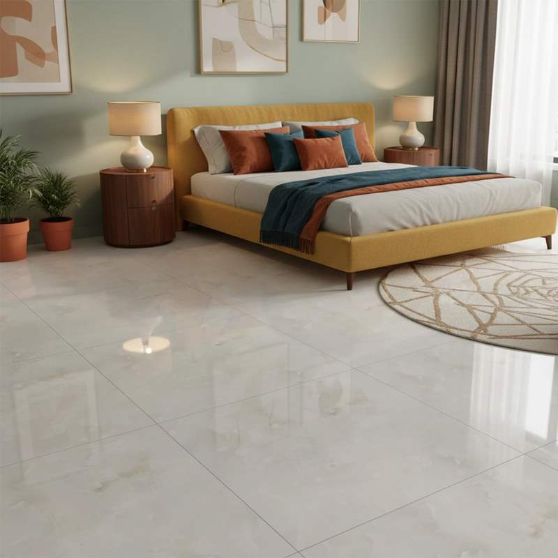 پرسلان تبریز برند کرگرس طرح داوین بژ روشن پولیش سایز 95*95