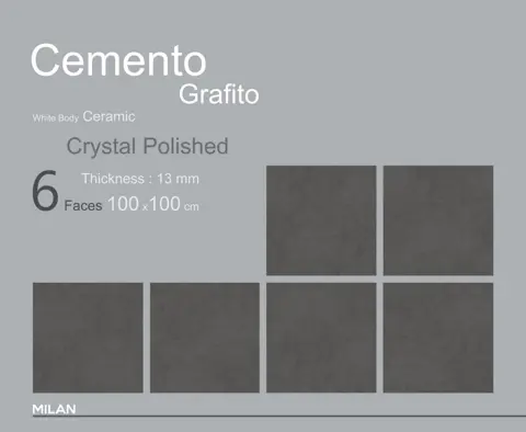 سرامیک ایفا سرام برند میلان طرح سمنتو گرافیتو مات سایز 100*100