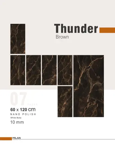 سرامیک ایفا سرام برند میلان طرح تاندر قهوه ای نانو پولیش سایز 120*60