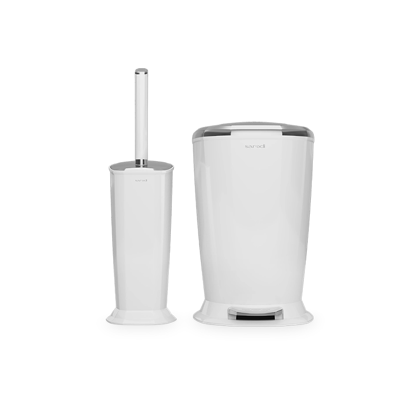 برس توالت و سطل زباله ایمن آب مدل ونیز