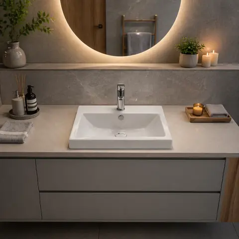 روشویی روکابینتی مروارید مدل ولگا 55