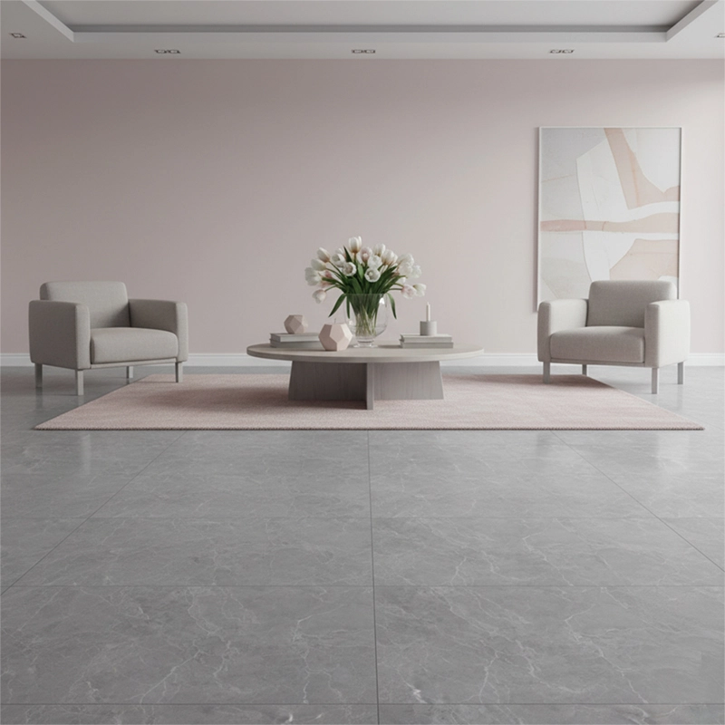 سرامیک سرام نگار طرح کارولینا طوسی تیره مات سایز 100*100