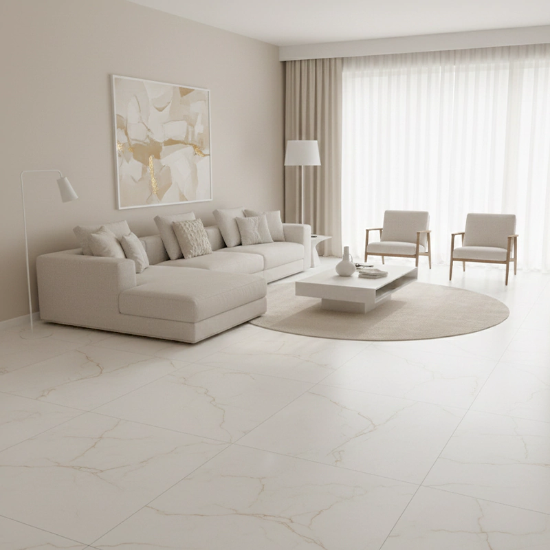 سرامیک ایفا سرام برند میلان طرح کارلوتا سفید مات سایز 100*100