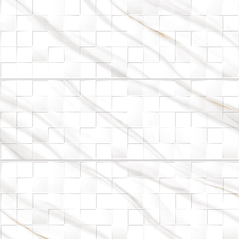 کاشی الوند لوکس طرح جاناتان سفید دکور براق سایز 90*30