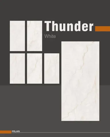 پرسلان ایفا سرام برند میلان طرح تاندر سفید نانو پولیش سایز 160*80