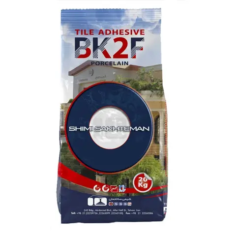 چسب BK2F پودری پرسلان شیمی ساختمان (20 کیلوگرم) چسب BK2F پودری پرسلان شیمی ساختمان (20 کیلوگرم)