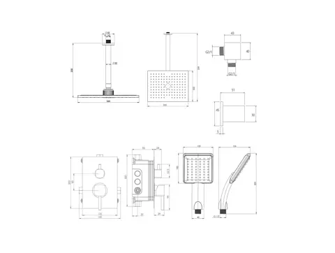 شیر حمام توکار شودر مدل رومر تیپ 3 ABS
