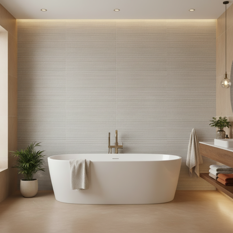 سرامیک سرام نگار طرح لینز دکور خطی طوسی مات سایز 120*60