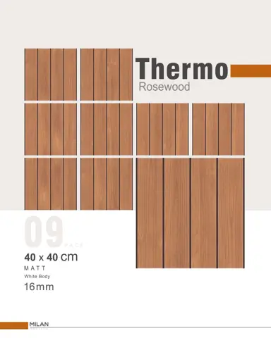 پرسلان ایفا سرام برند میلان طرح ترمو رز وود سایز 40*40