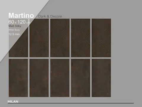 سرامیک ایفا سرام برند میلان طرح مارتینو قهوه ای تیره مات سایز 120*60