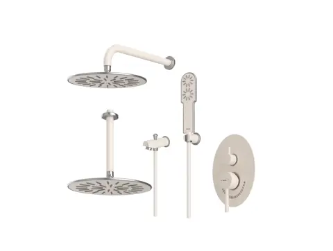 شیر حمام توکار شودر مدل روگن تیپ 4 BRASS