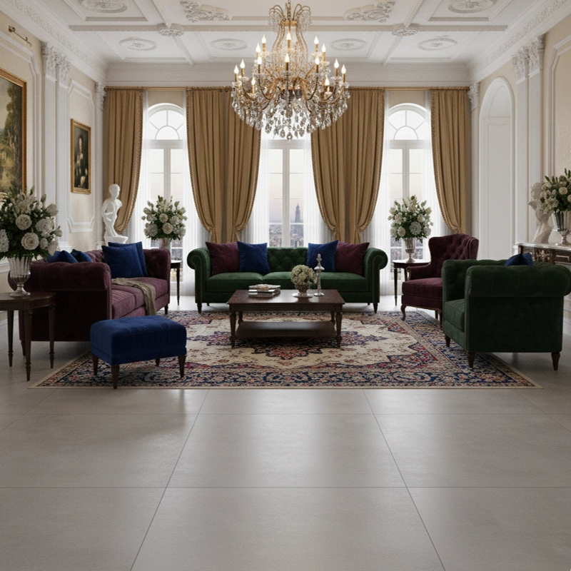 سرامیک سرام نگار طرح ریور طوسی روشن مات سایز 60*60