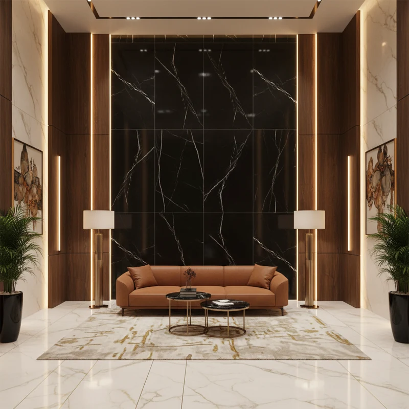 پرسلان تبریز برند کرگرس طرح مارس مشکی پولیش سایز 160*80