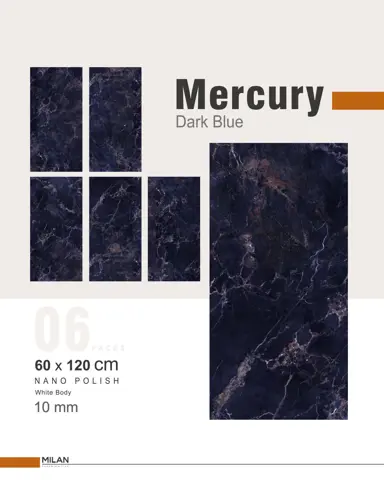 سرامیک ایفا سرام برند میلان طرح مرکوری آبی تیره نانو پولیش سایز 120*60