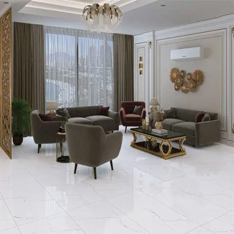 سرامیک ایفا سرام برند میلان طرح کارلوتا نقره ای پولیش سایز 120*60