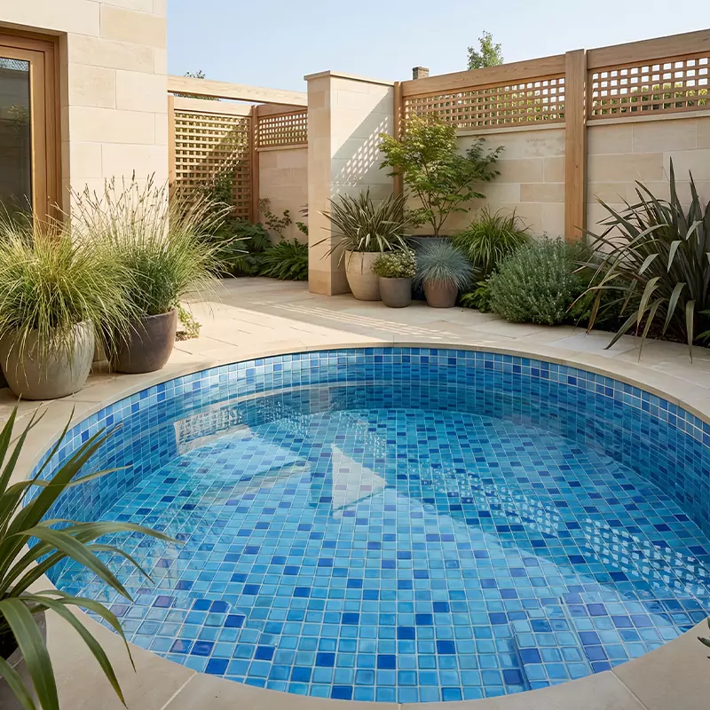 کاشی استخری ایلدیز برند میراک طرح لوستری میکس کد 5037 سایز 2/5*2/5