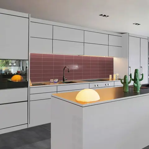 سرامیک ایفا سرام برند میلان طرح بریک مونوکالر صورتی کد 80 کریستال پولیش سایز 30*8