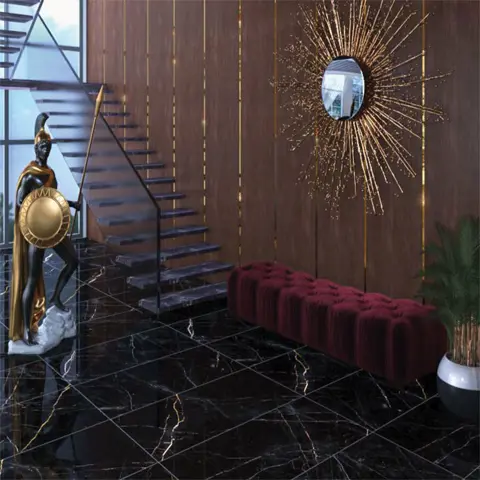 سرامیک ایفا سرام برند میلان طرح الویس مشکی پولیش سایز 120*60