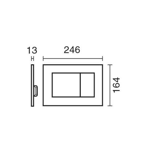 کلید فلاش تانک KWC مدل مربع ABS
