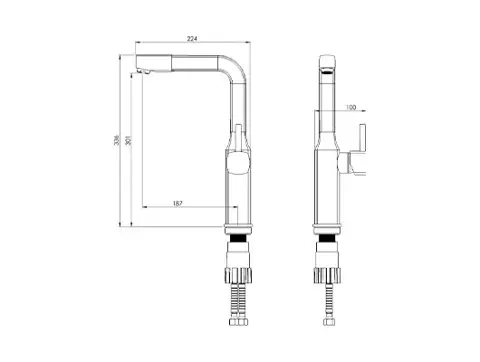 شیر آشپزخانه شودر مدل یونیک