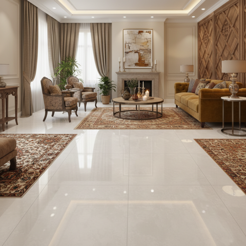 پرسلان سعدی طرح اسپارک سفید براق سایز 80*80
