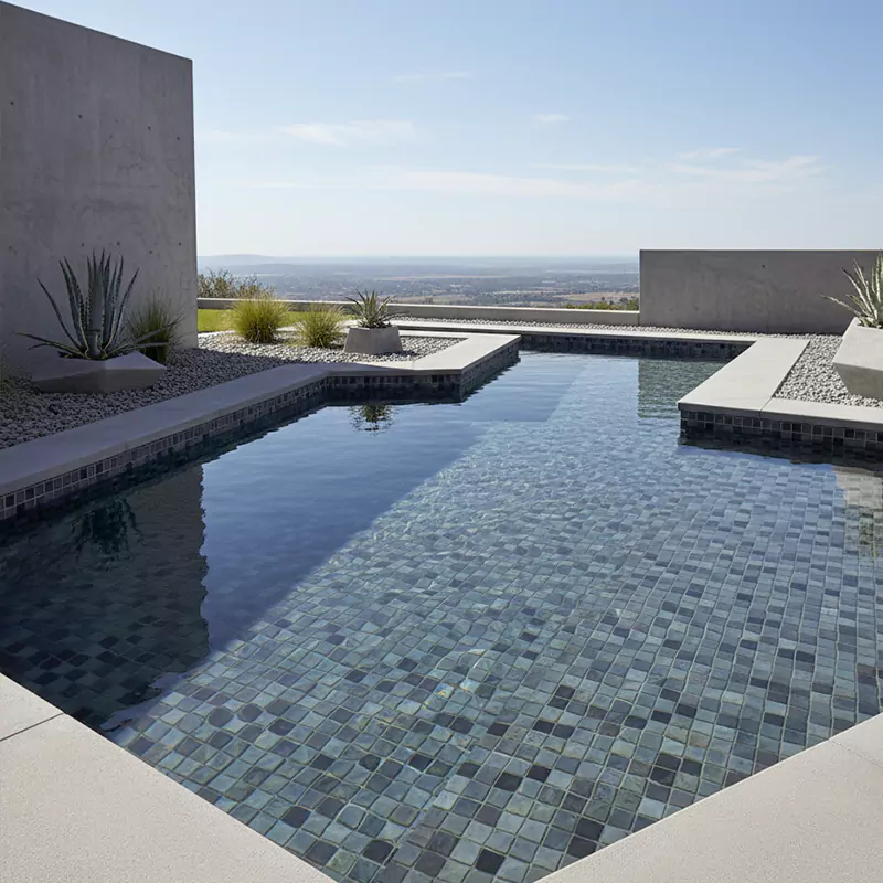 کاشی استخری ایلدیز برند میراک طرح لوستری میکس کد 5015 سایز 2/5*2/5