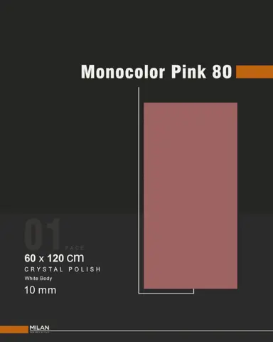 سرامیک ایفا سرام برند میلان طرح مونوکالر صورتی کد 80 کریستال پولیش سایز 120*60