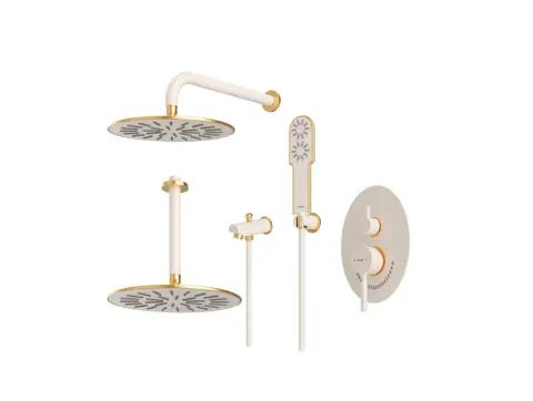 شیر حمام توکار شودر مدل روگن تیپ 4 BRASS