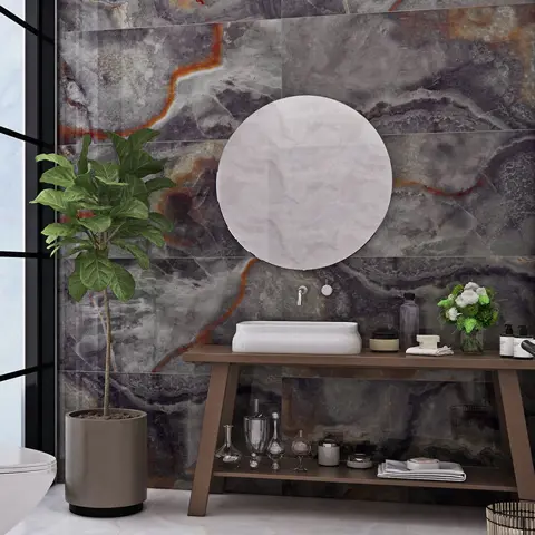 سرامیک ایفا سرام برند میلان طرح مون لایت دودی پولیش سایز 120*60