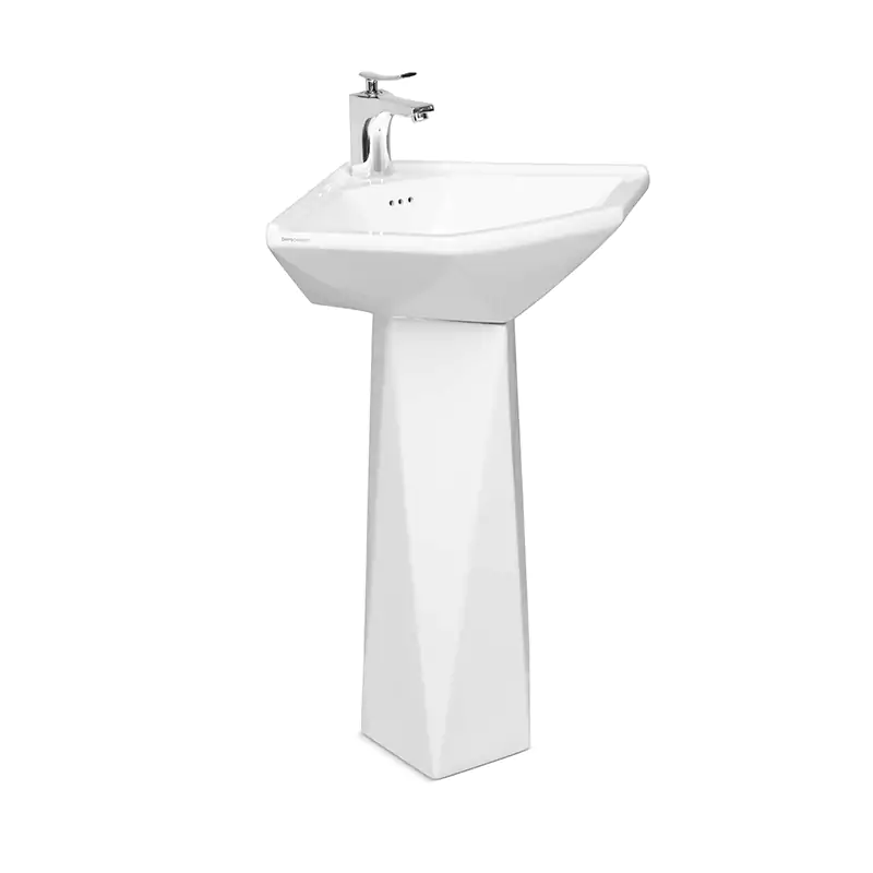 روشویی پایه دار پارس سرام مدل دیاموند گوشه