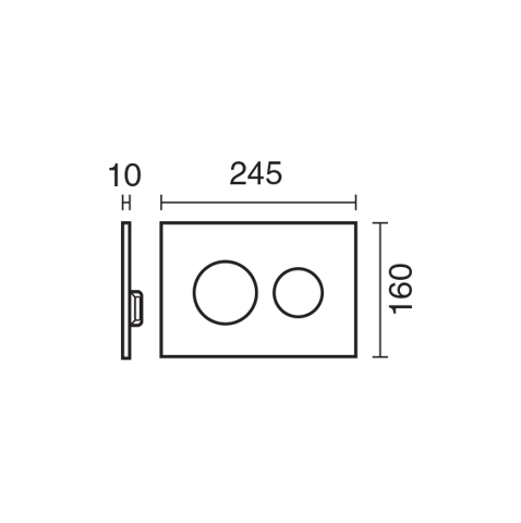 کلید فلاش تانک KWC شیشه ای