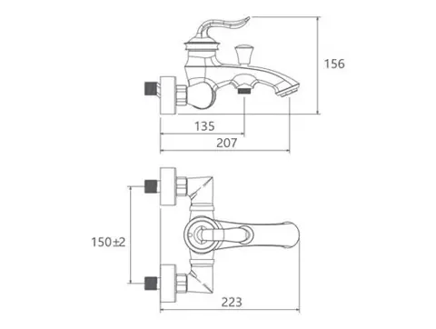 شیر حمام شودر مدل لوکا