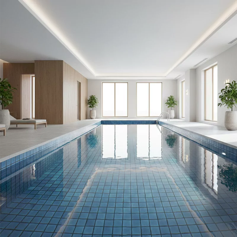 کاشی استخری البرز آبی کد SKY Blue 93 براق سایز 2/5*2/5