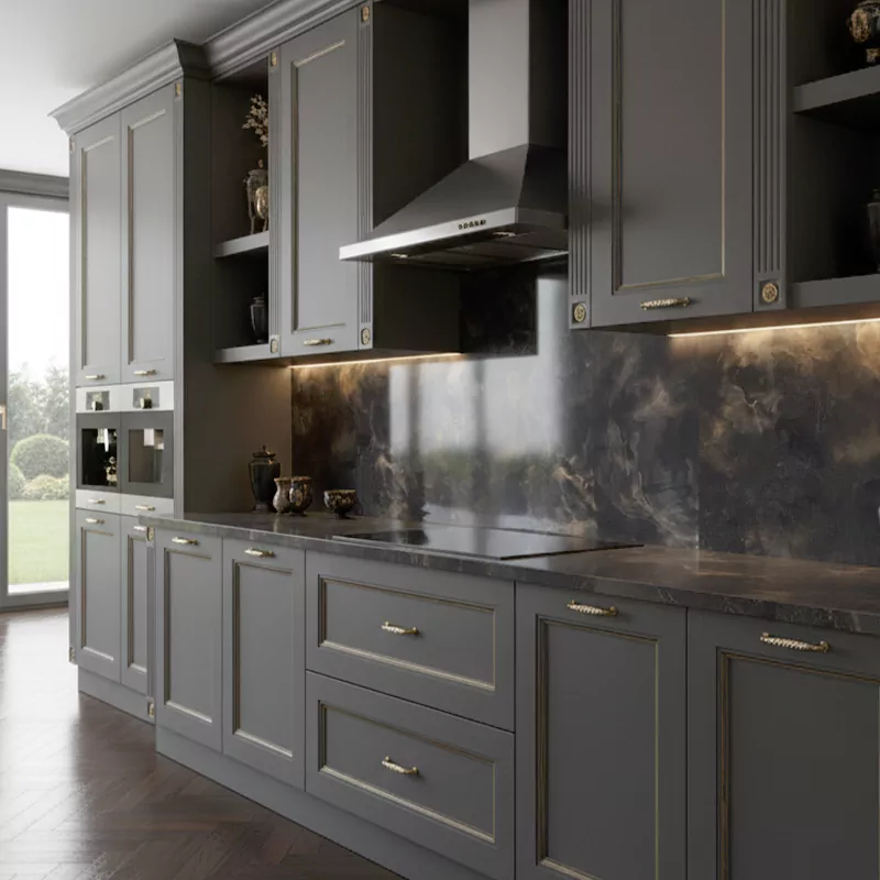 سرامیک ایفا سرام برند میلان طرح بیزانس مشکی طلایی پولیش سایز 120*60