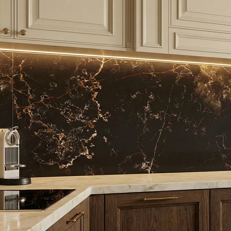 سرامیک ایفا سرام برند میلان طرح آنتینو مشکی پولیش سایز 120*60