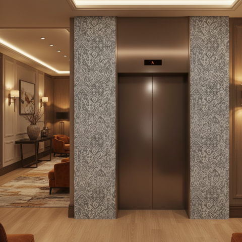 سرامیک سرام نگار طرح لینز دکور والپیپر طوسی مات سایز 120*60