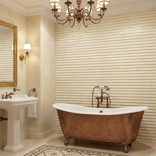 سرامیک سرام نگار طرح دنیز کرم دکور خطی مات سایز 90*30