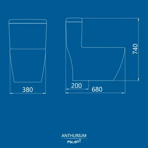 توالت فرنگی کرد مدل آنتوریوم