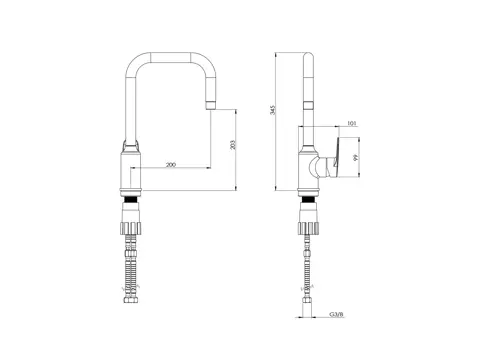 شیر آشپزخانه شودر مدل آلپ