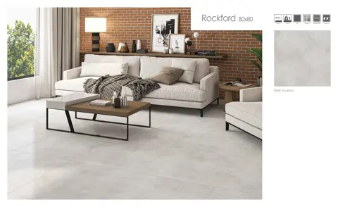 پرسلان صبا طرح راکفورد طوسی مات سایز 80*80