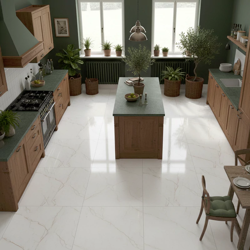 سرامیک ایفا سرام برند میلان طرح کارلوتا سفید پولیش سایز 100*100